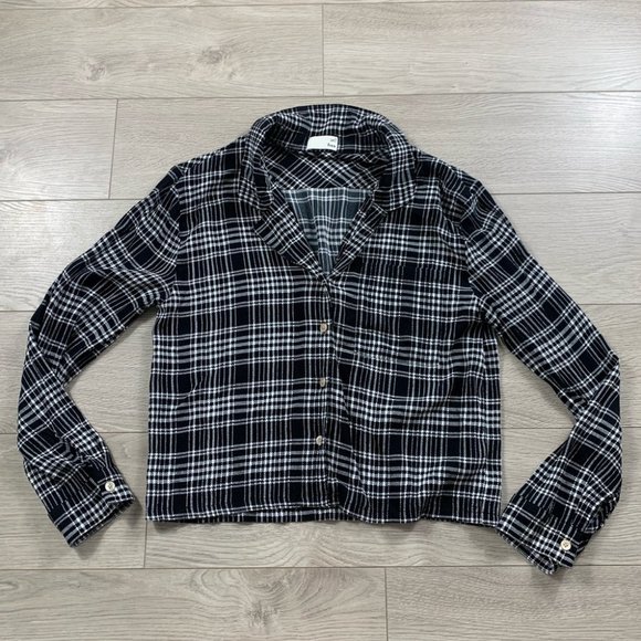 Aritzia Wilfred Free Camille Button Front Plaid Blouse - Picture 3 of 10